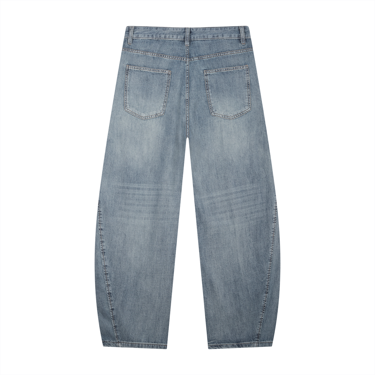 VINTAGE WASH BARREL LEG JEANS