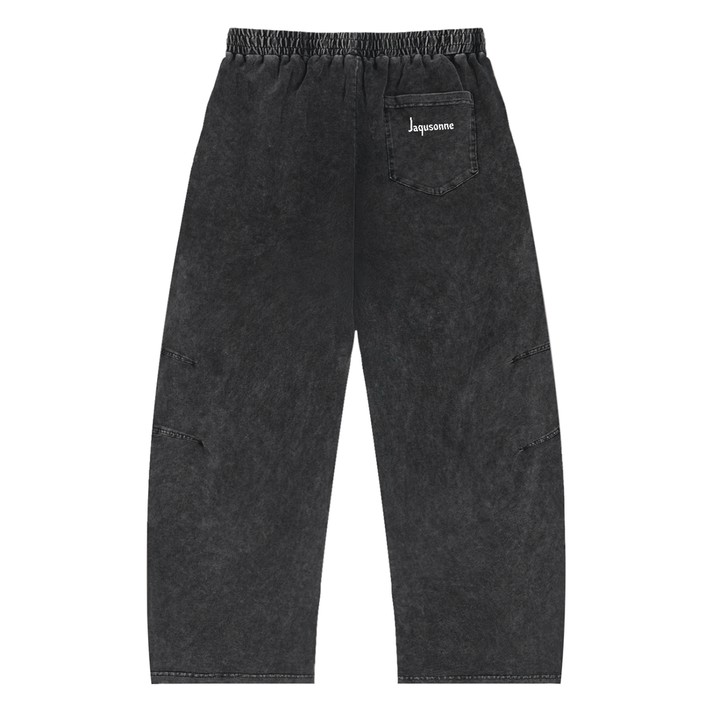 JAQUSONNE LOGO SNOW WASH DRAWSRING COTTON PANTS