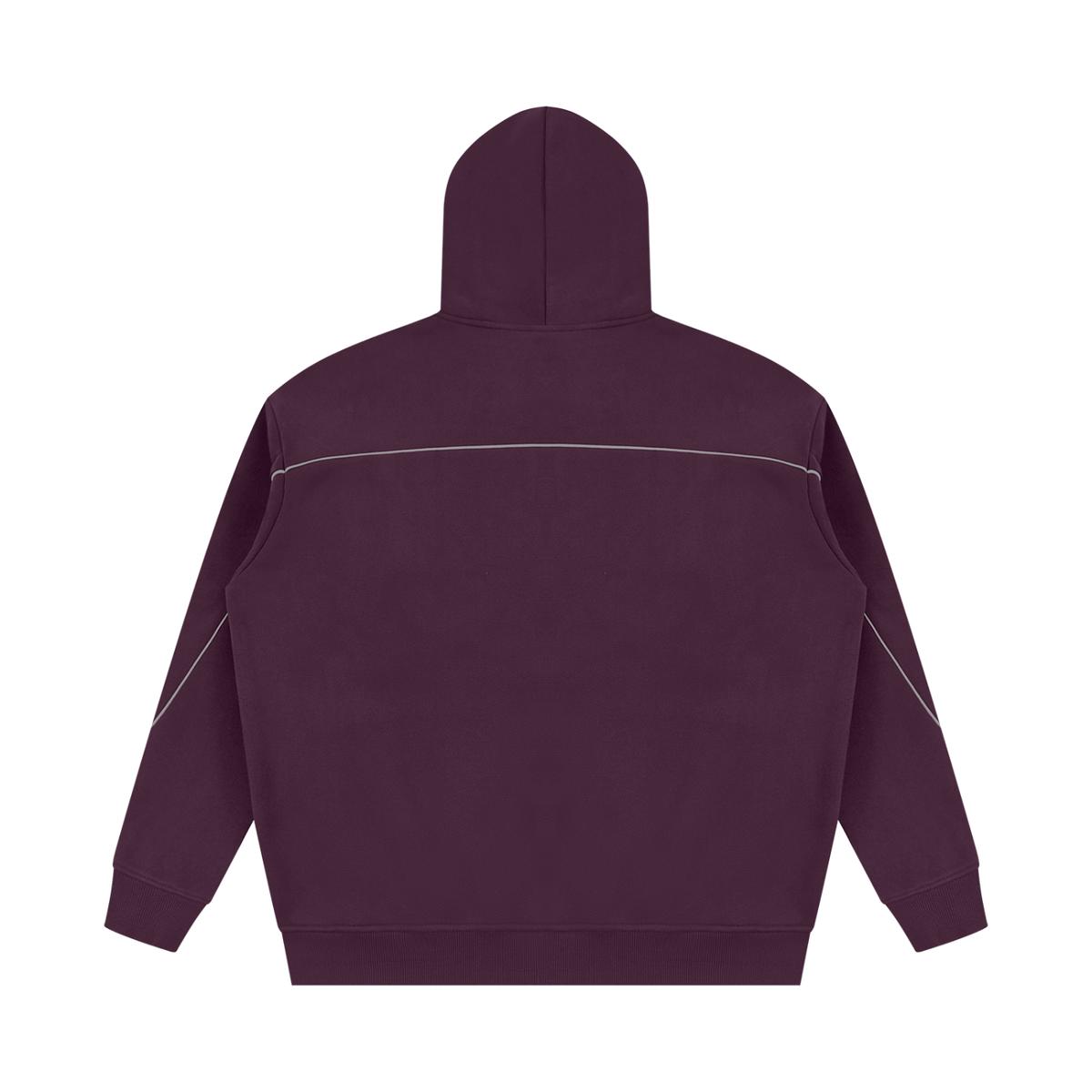 JAQUSONNE VARSITY LOGO OVERSIZED PIPING HOODIE