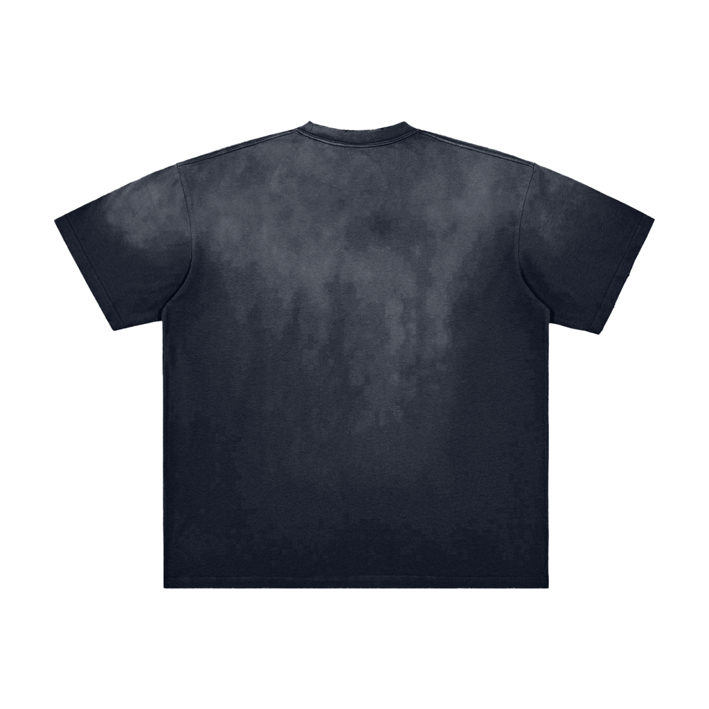 JAQUSONNE LOGO VINTAGE WASHED FRAYED T-SHIRT