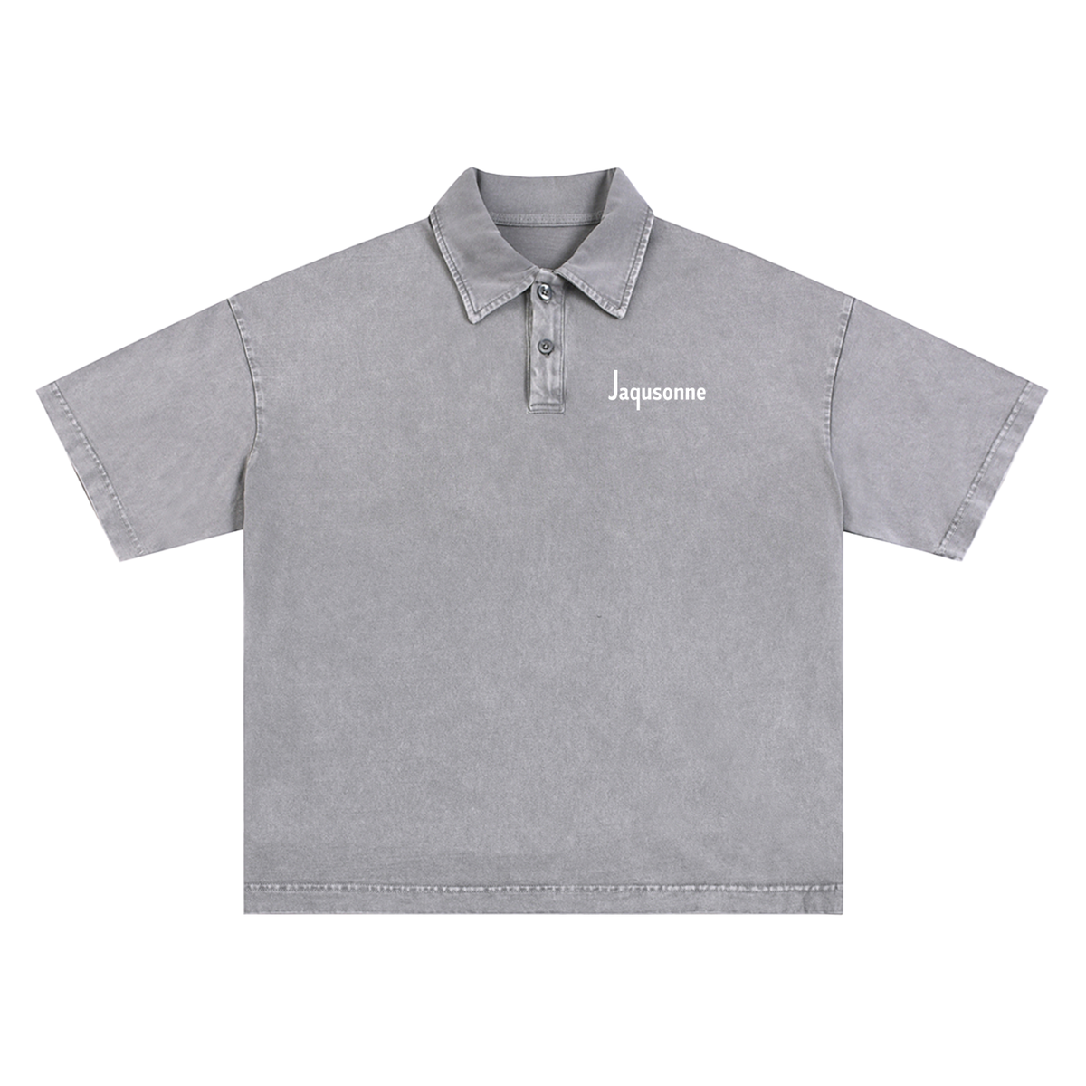 JAQUSONNE LOGO HEAVYWEIGHT SNOW-WASHED POLO