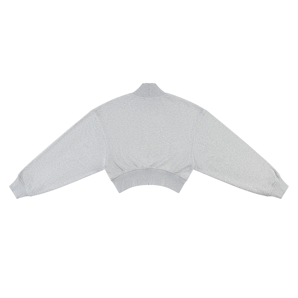 VARISTY LOGO CROP MOCK NECK SWEATSHIRT