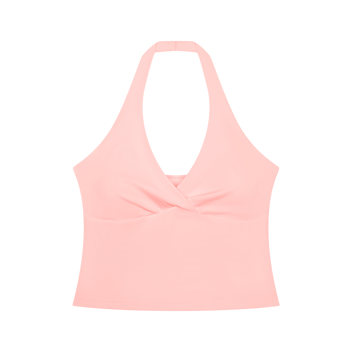 RUCHED HALTER YOGA TANK TOP