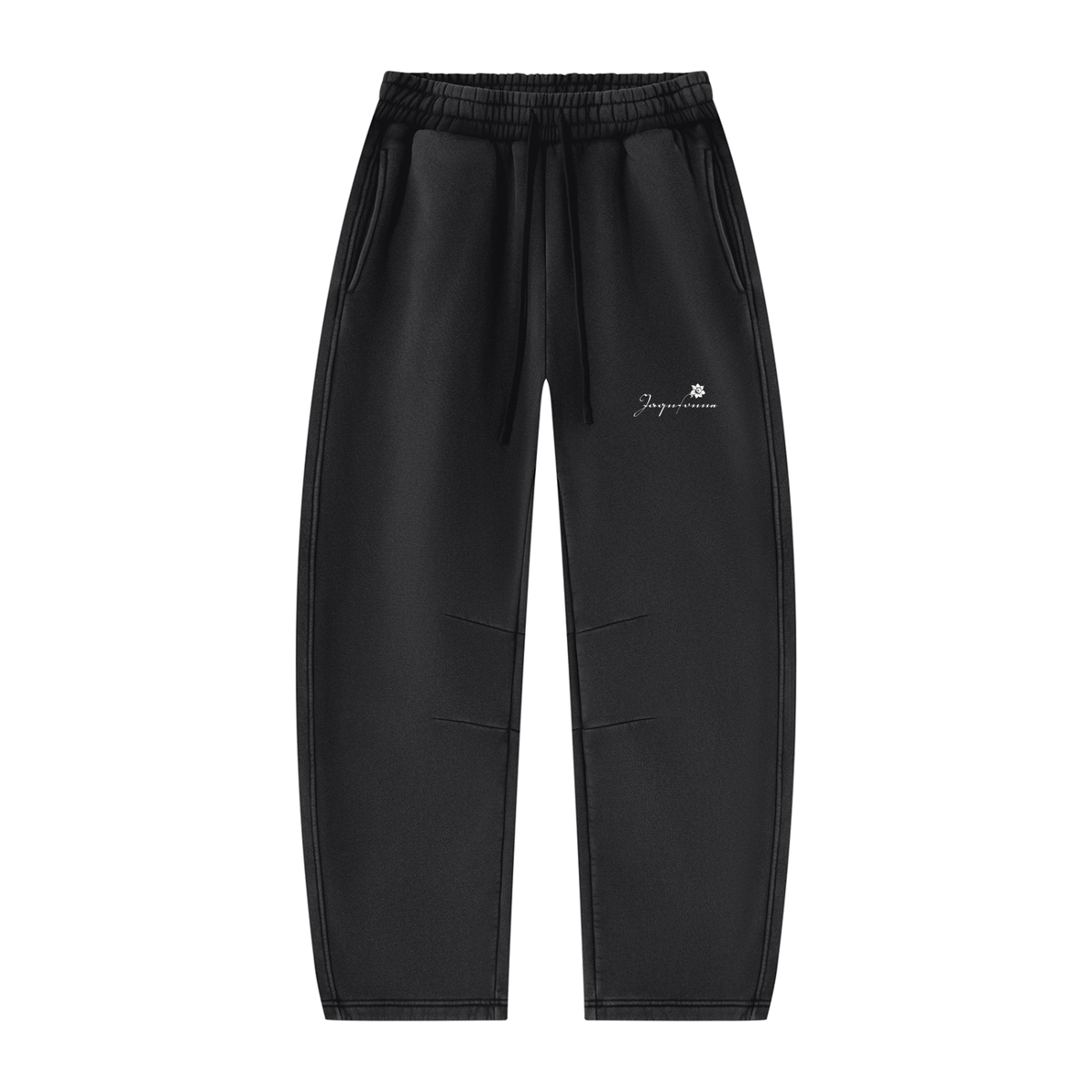 DAFFODIL LOGO VINTAGE WASH BARREL LEG FLEECE SWEATPANTS