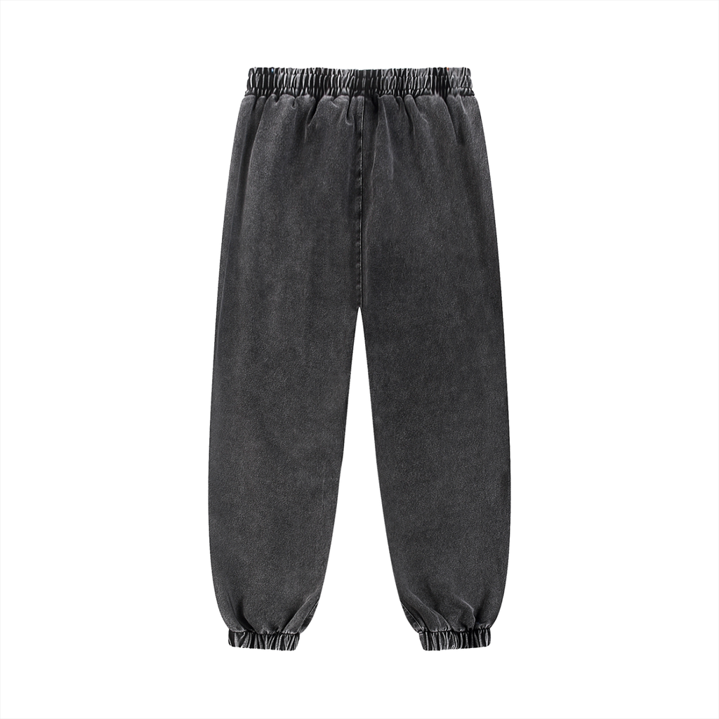 JAQUSONNE LOGO SNOW WASH JOGGED SWEATPANTS