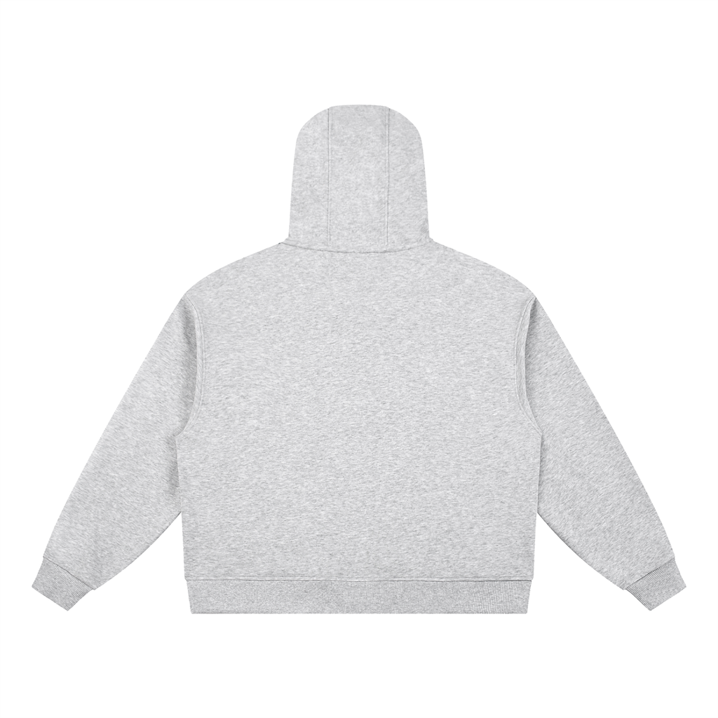 DAFFODIL LOGO BOXY BUTTON PLACKET HOODIE