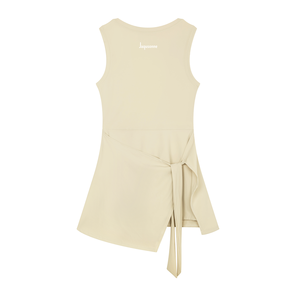 JAQUSONNE LOGO A-LINE SLEEVELESS DRESS