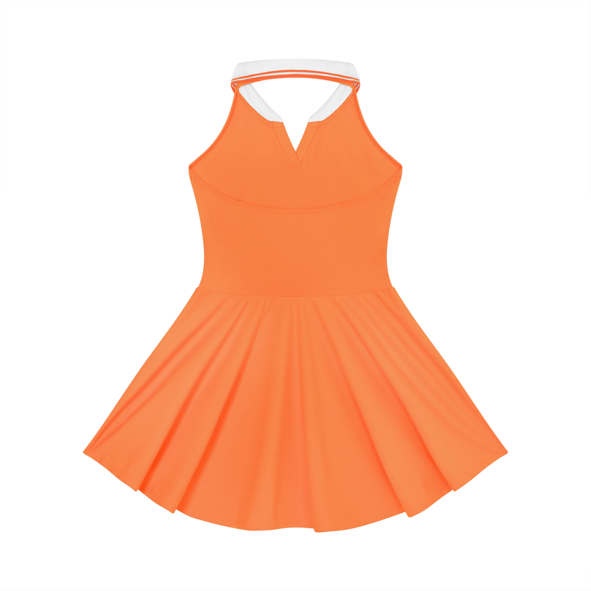 VARSITY LOGO COLLARED HALTER A-LINE TENNIS DRESS
