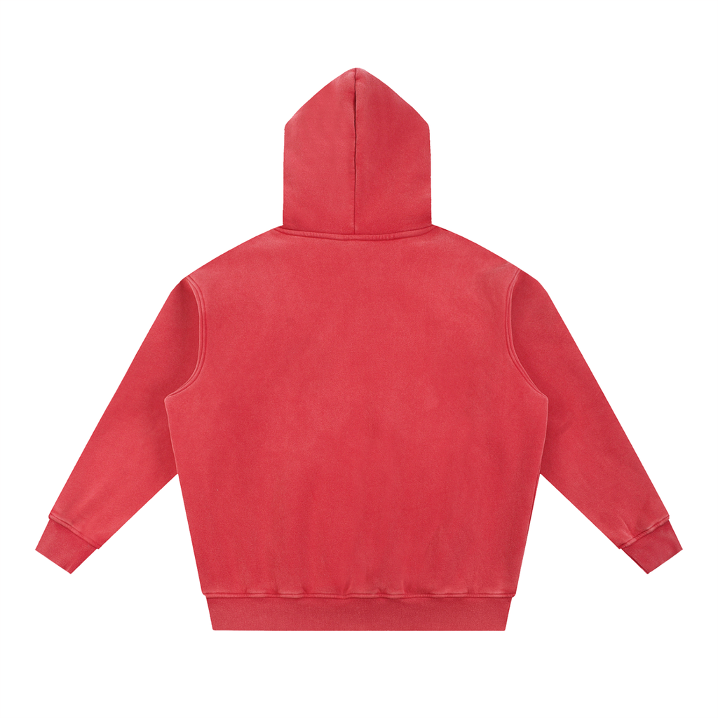 JAQUSONNE LOGO SNOW WASHED OVERSIZED HOODIE