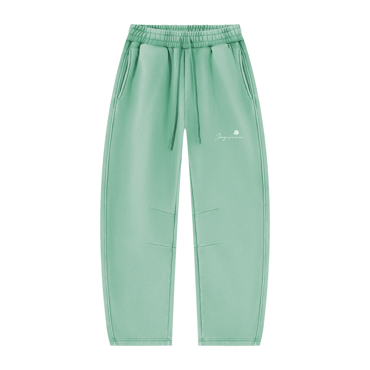 DAFFODIL LOGO VINTAGE WASH BARREL LEG FLEECE SWEATPANTS