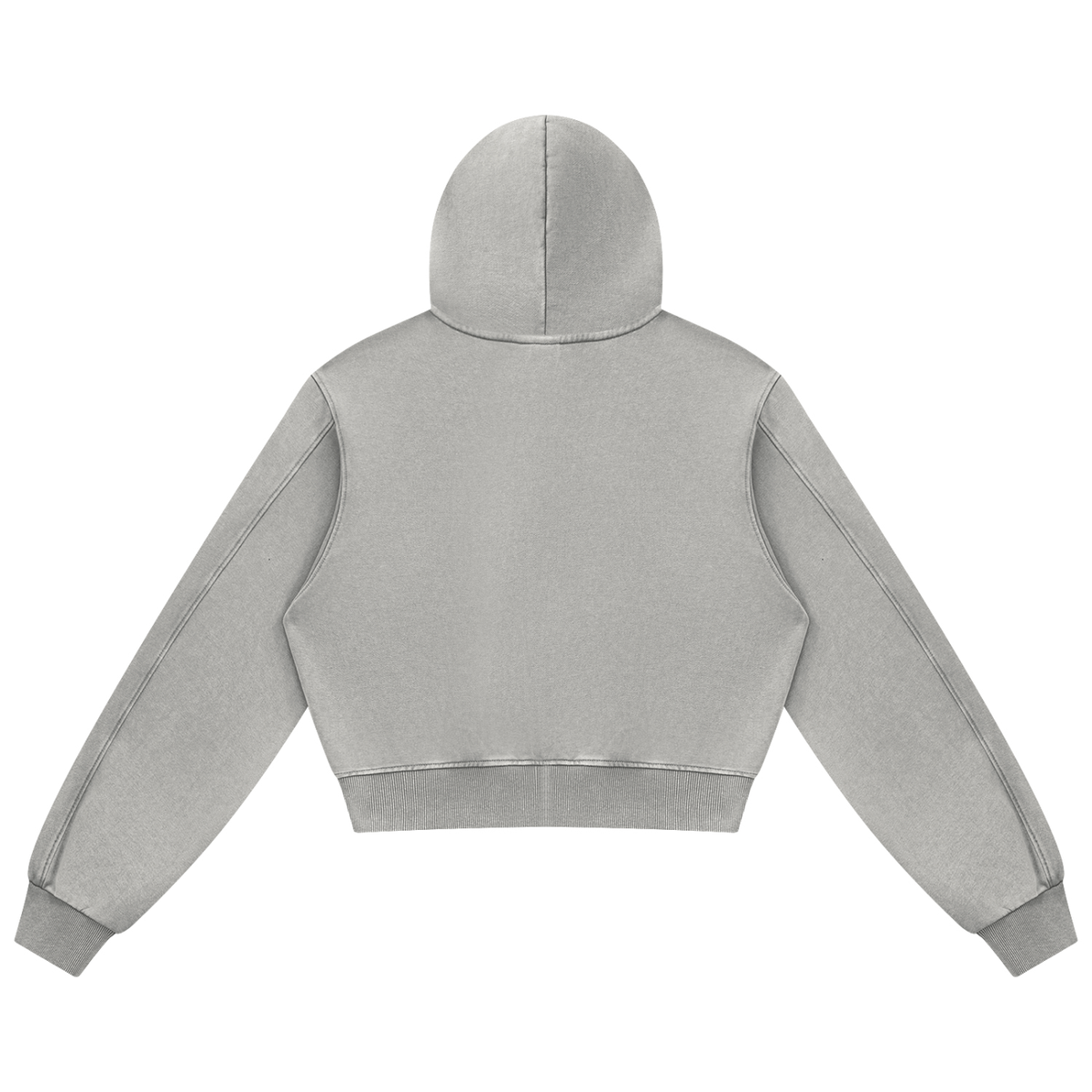 JAQUSONNE LOGO MINERAL WASH FULL ZIP HOODIE