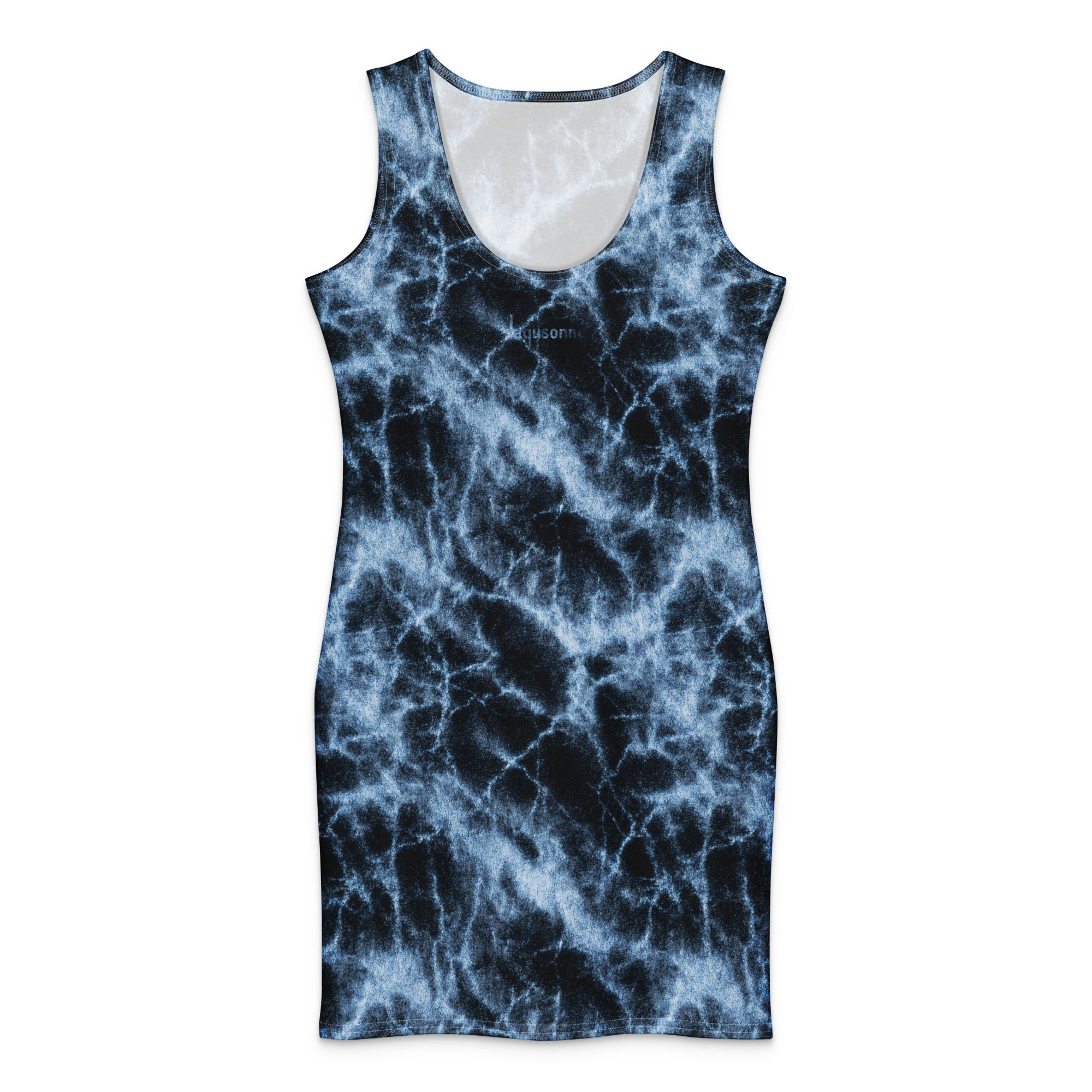 JAQUSONNE LOGO TROMPE-L COTTON BODYCON DRESS