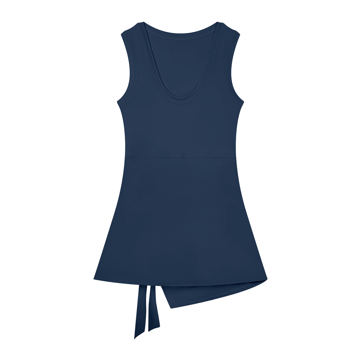 JAQUSONNE LOGO A-LINE SLEEVELESS DRESS