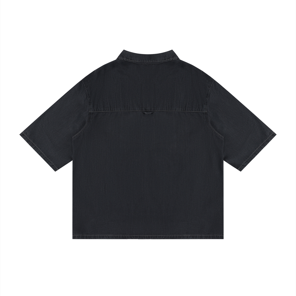 JAQUSONNE LOGO VINTAGE WASH DROP SHOUKDER LYOCELL SHIRT