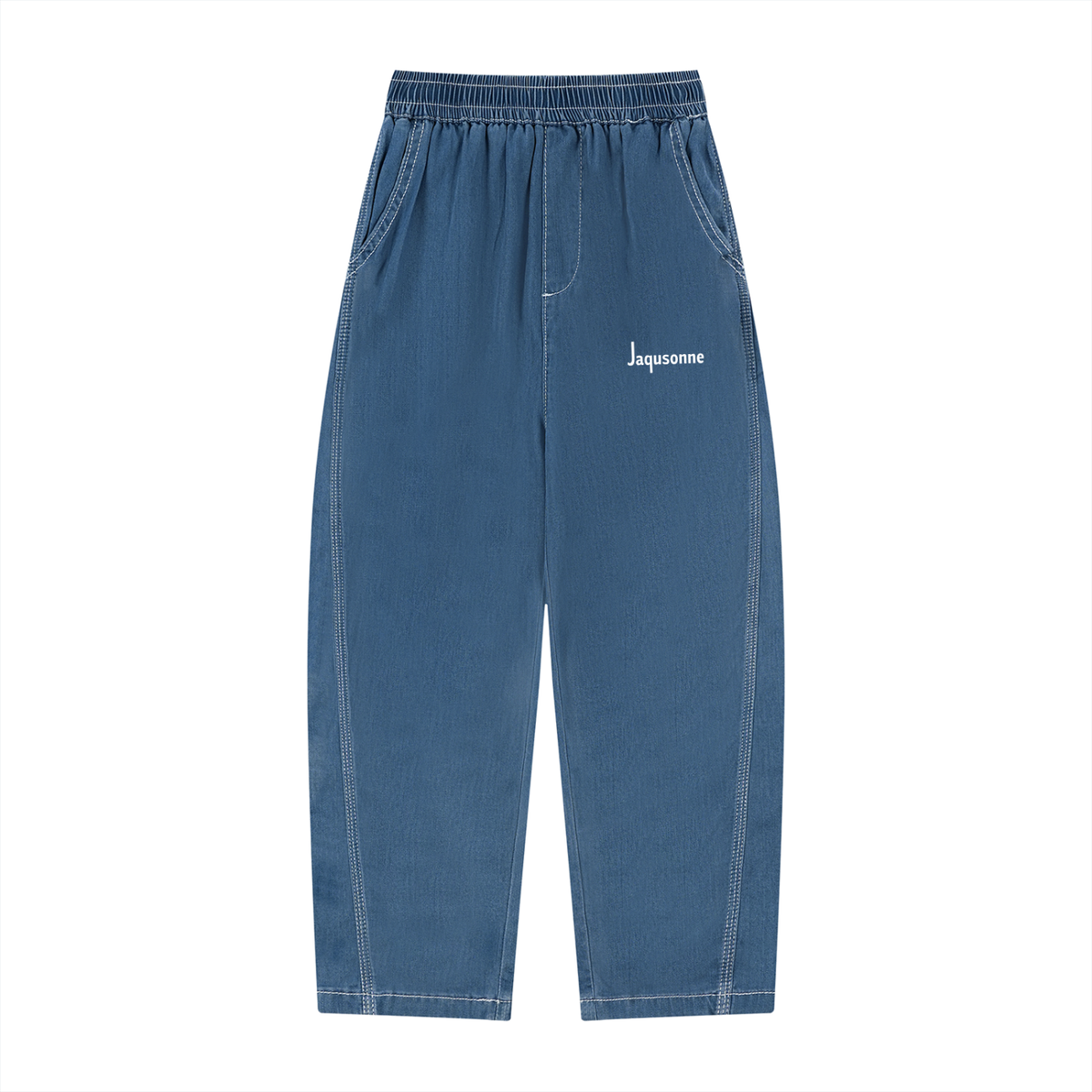 JAQUSONNE LOGO KIDS VINTAGE WASH JEANS