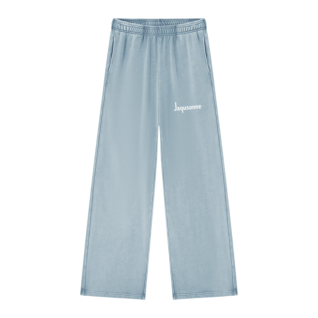 JAQUSONNE LOGO MINERAL WASH STRAIGHT SWEATPANTS