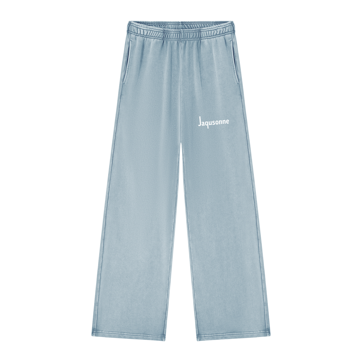 JAQUSONNE LOGO MINERAL WASH STRAIGHT SWEATPANTS