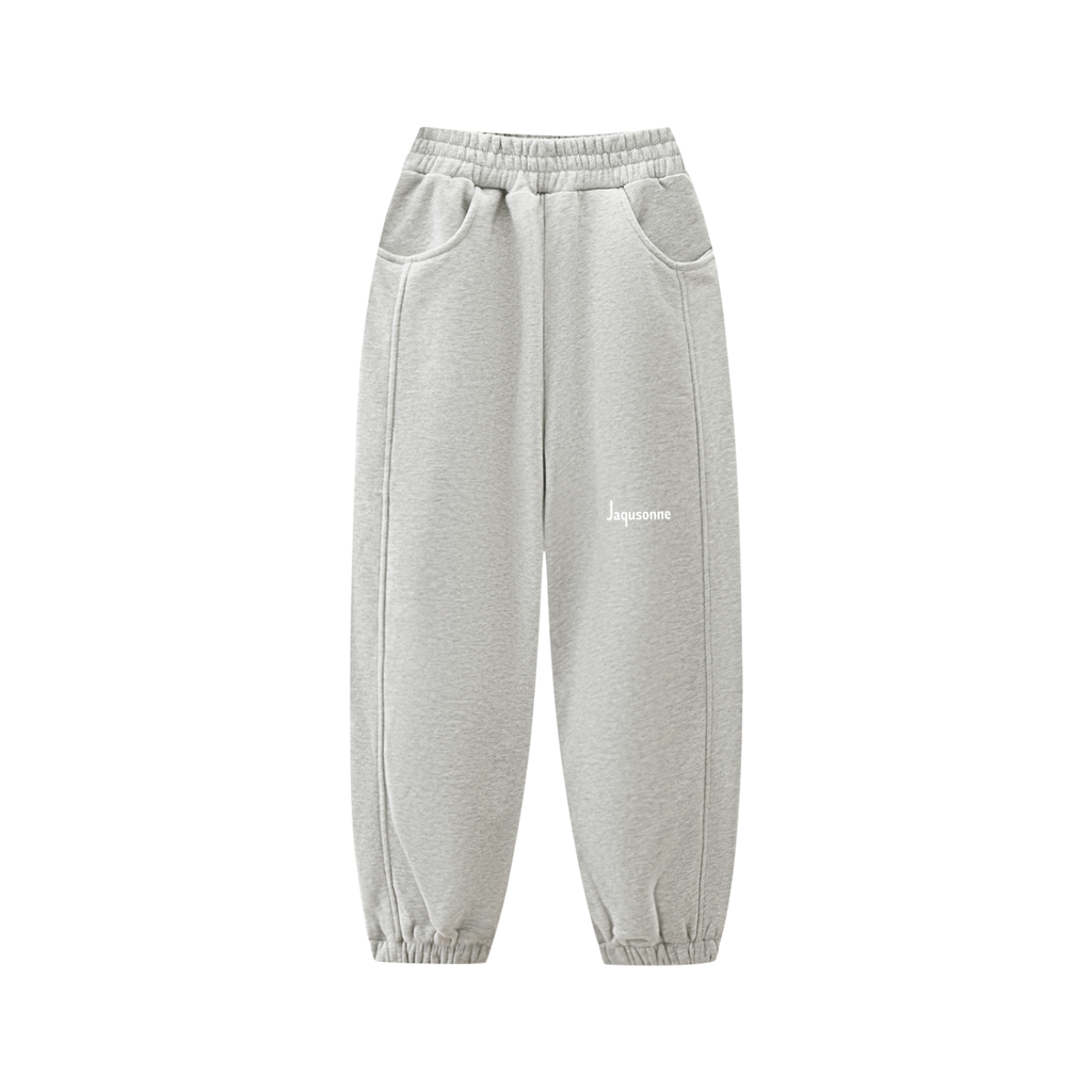 JAQUSONNE LOGO ESSENTIAL FLEECE KIDS  JOGGED SWEATPANTS
