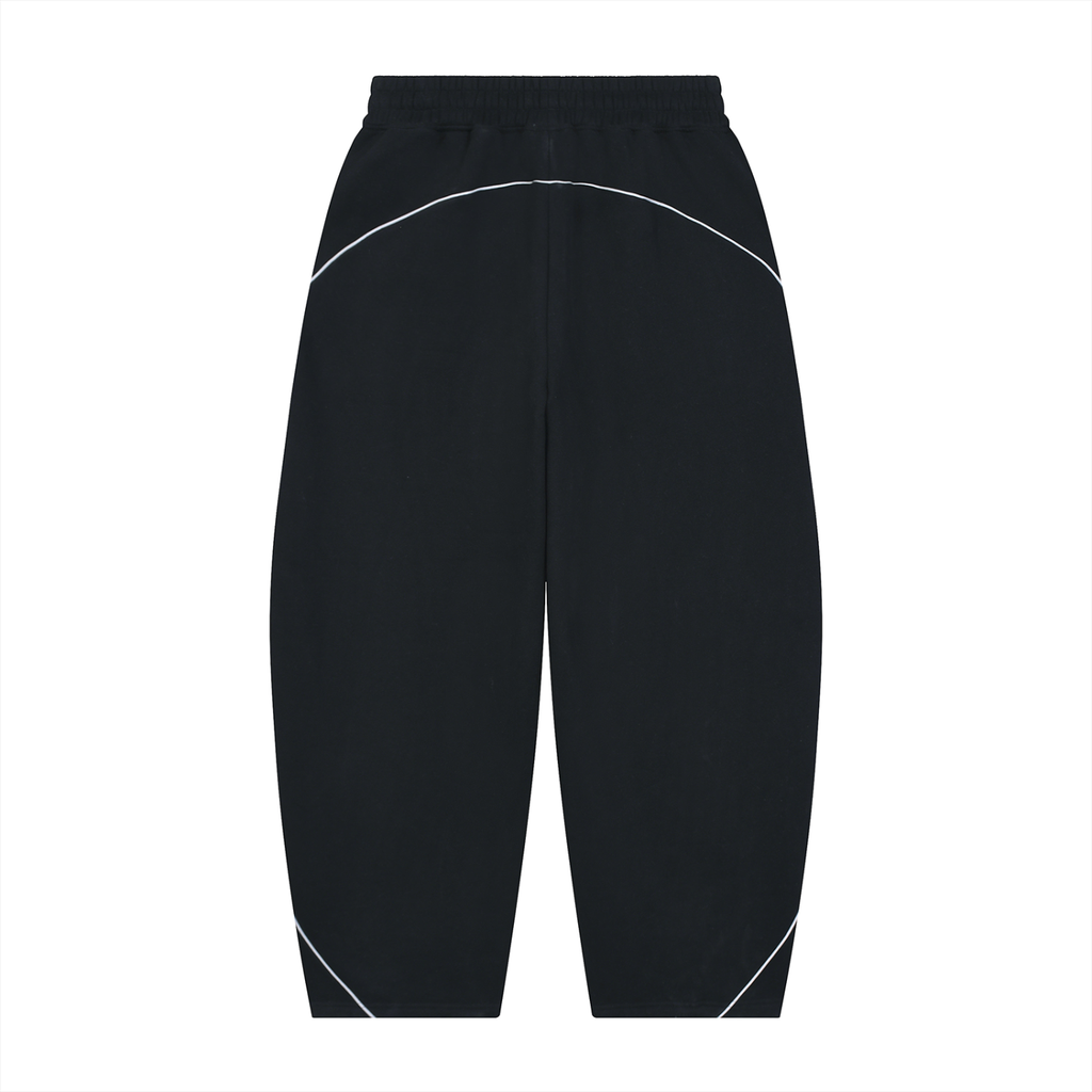 JAQUSONNE VARSITY LOGO OVERSIZED PIPING SWEATPANTS