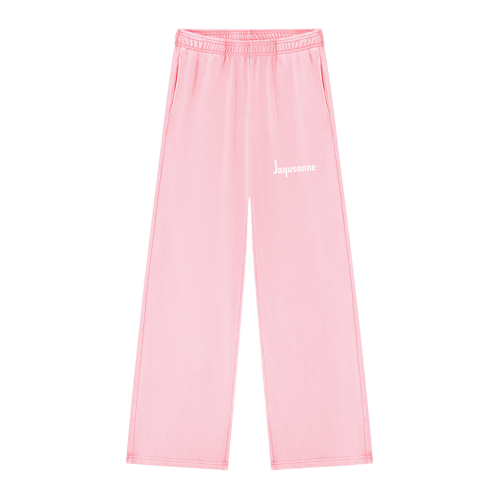 JAQUSONNE LOGO MINERAL WASH STRAIGHT SWEATPANTS