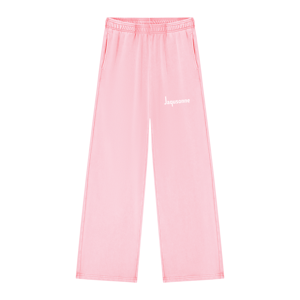 JAQUSONNE LOGO MINERAL WASH STRAIGHT SWEATPANTS