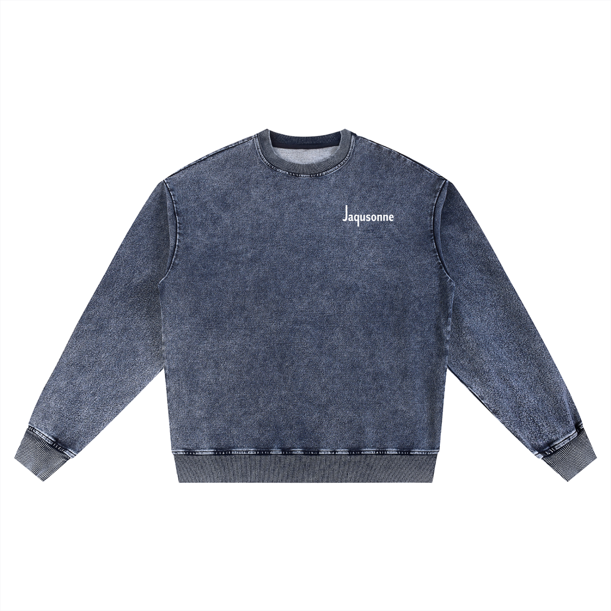 JAQUSONNE LOGO SNOW WASH OVERSIZED CREWNECK SWEATSHIRT