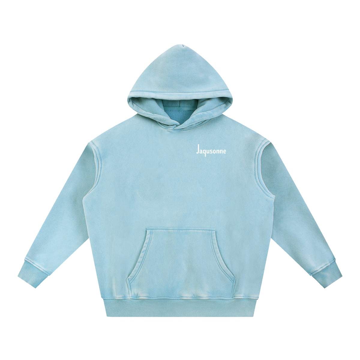 JAQUSONNE LOGO SNOW WASHED OVERSIZED HOODIE