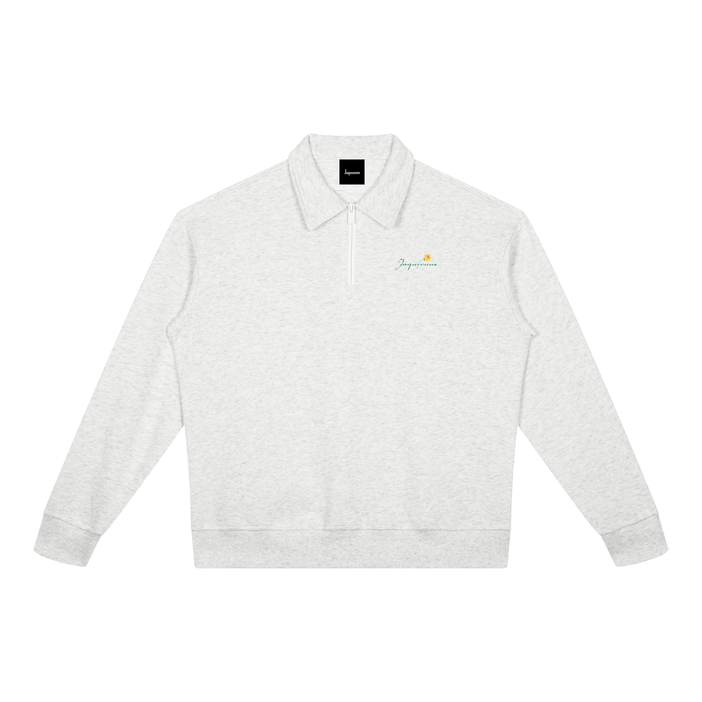 DAFFODIL LOGO BOXY QUARTER-ZIP SWEATSHIRT