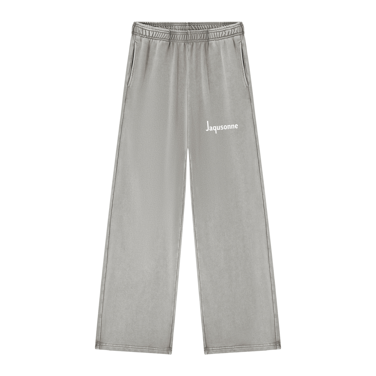 JAQUSONNE LOGO MINERAL WASH STRAIGHT SWEATPANTS