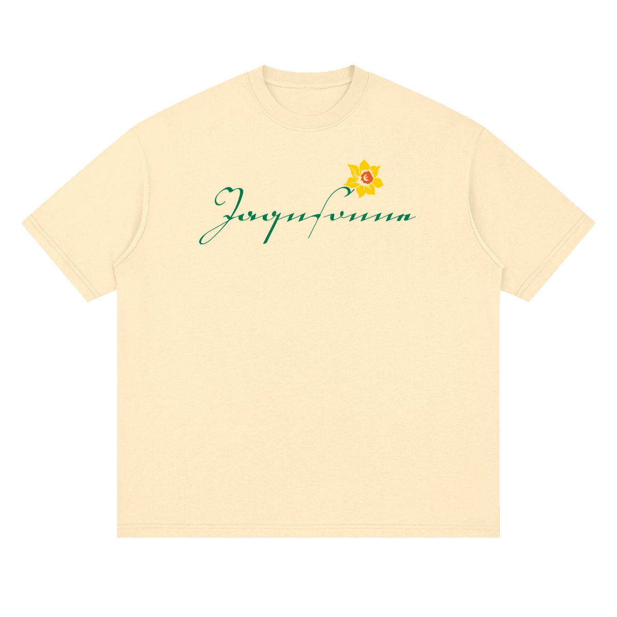 DAFFODIL LOGO LOOSE DROP SHOULDER T-SHIRT