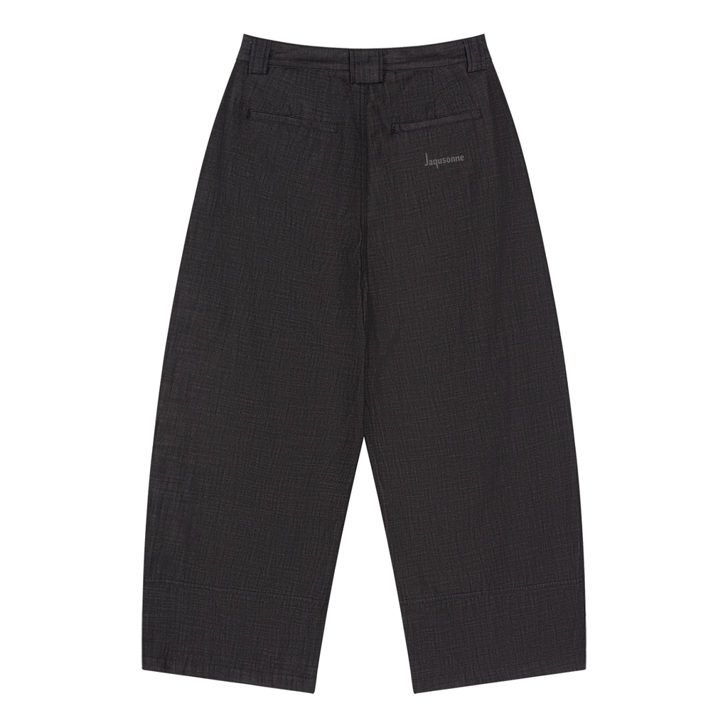 JAQUSONNE LOGO VINTAGE WASH BARREL-LEG DENIM JEANS