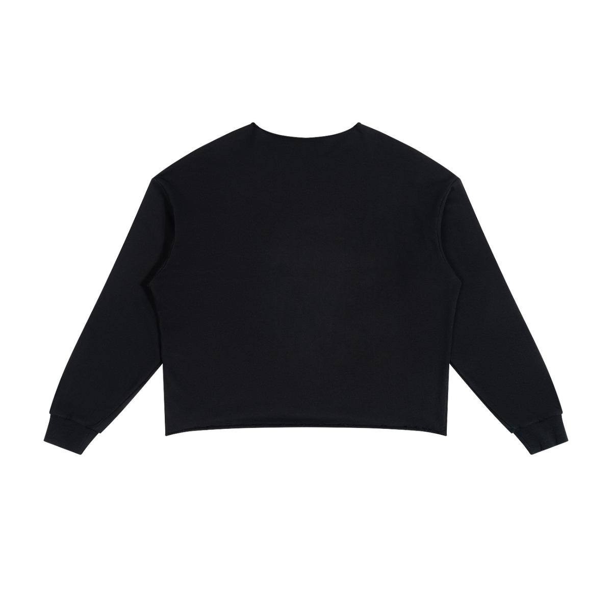 PANELED RAW EDGE BOXY SWEATSHIRT