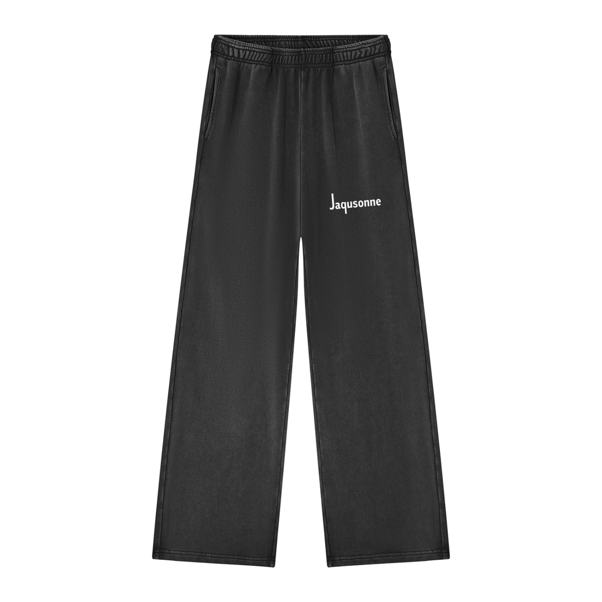 JAQUSONNE LOGO MINERAL WASH STRAIGHT SWEATPANTS