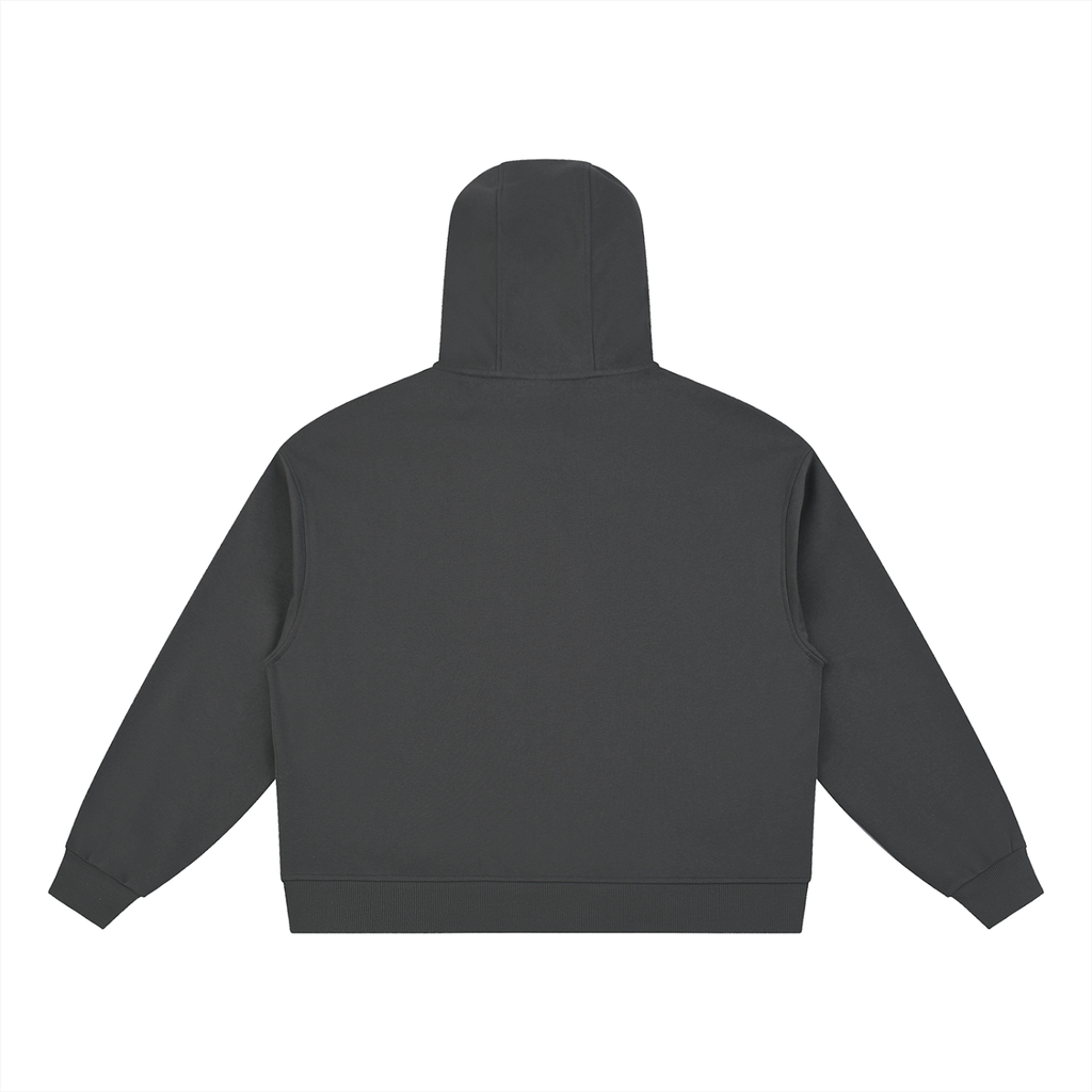 DAFFODIL LOGO BOXY BUTTON PLACKET HOODIE