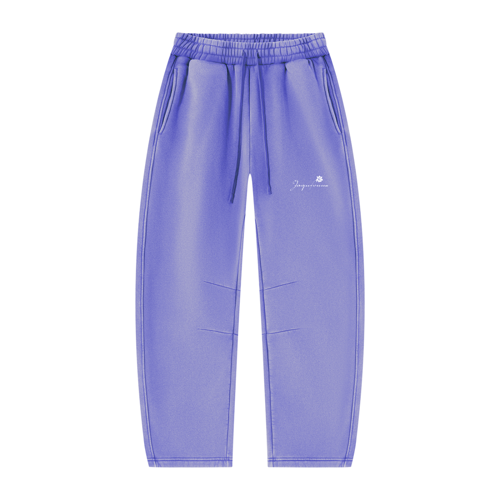 DAFFODIL LOGO VINTAGE WASH BARREL LEG FLEECE SWEATPANTS