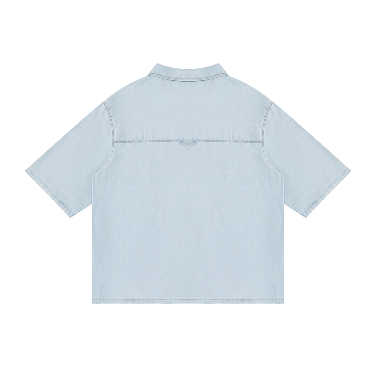 JAQUSONNE LOGO VINTAGE WASH DROP SHOUKDER LYOCELL SHIRT