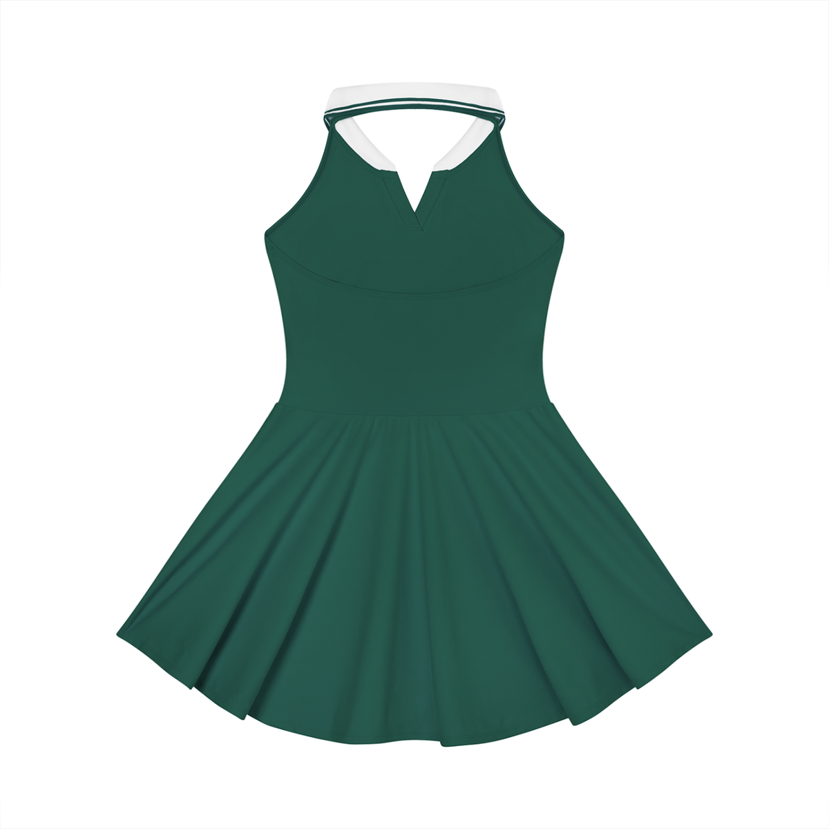 VARSITY LOGO COLLARED HALTER A-LINE TENNIS DRESS