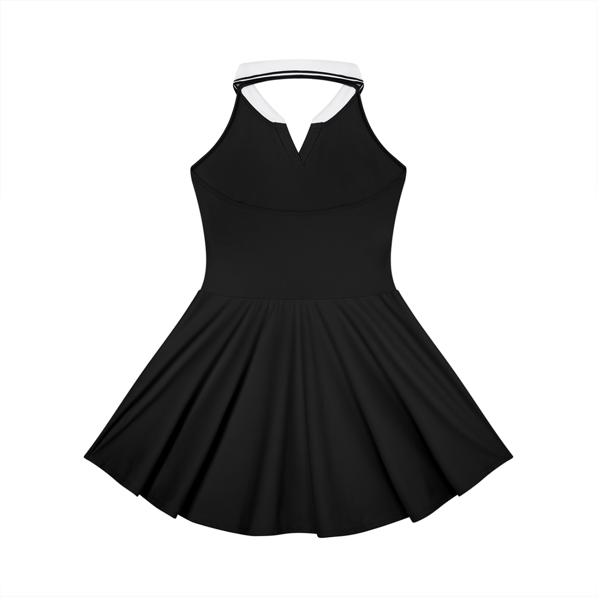 VARSITY LOGO COLLARED HALTER A-LINE TENNIS DRESS