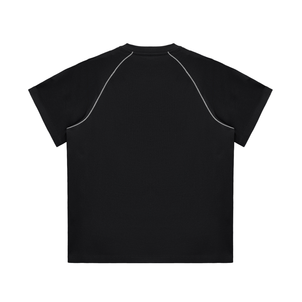 JAQUSONNE VARSITY LOGO STRIPED CONTRAST STITCH T-SHIRT
