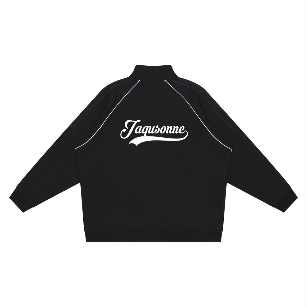 VARSITY LOGO REFLECTION STRIPED RAGLAN SLEEVE JACKET