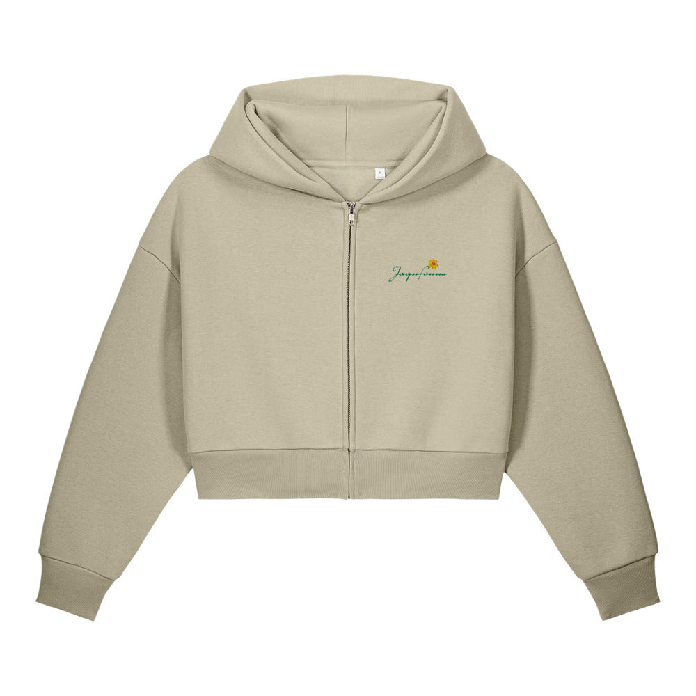 DAFFODIL LOGO SCULPTED HEAVYWEIGHT ZIP UP HOODIE