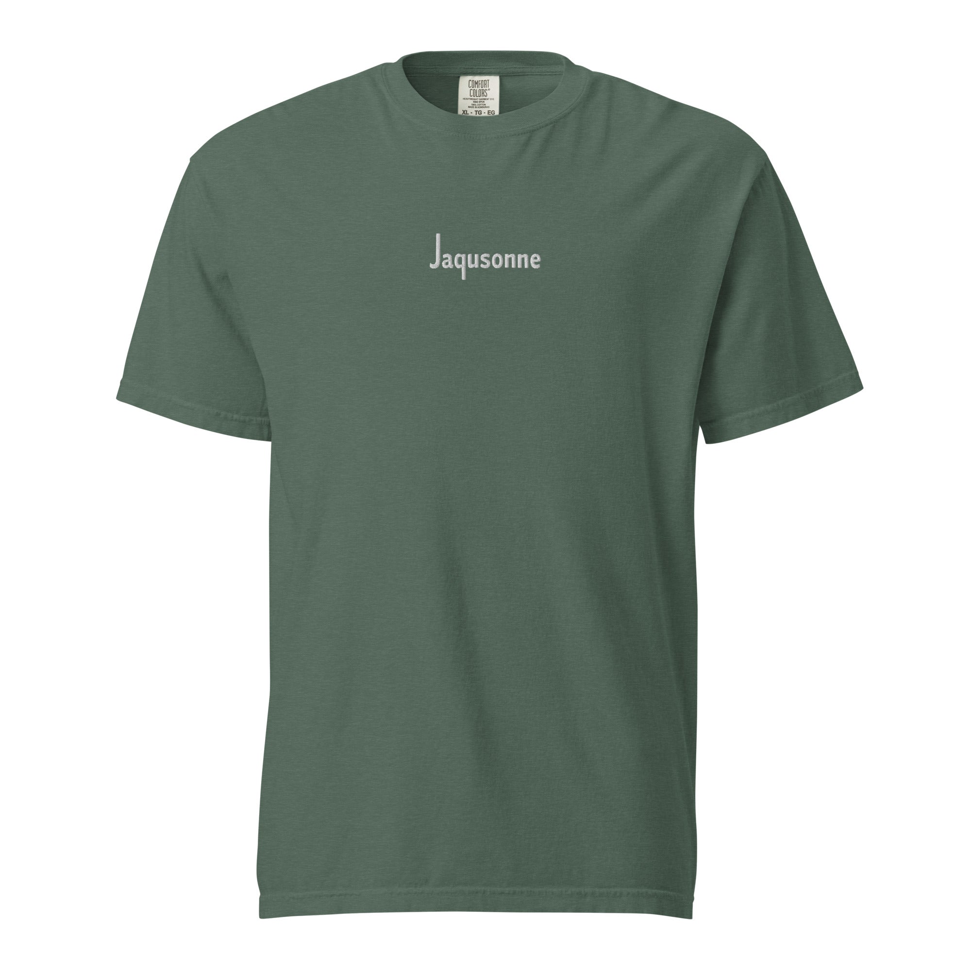 JAQUSONNE LOGO GARMENT-DYED HEAVYWEIGHT T-SHIRT