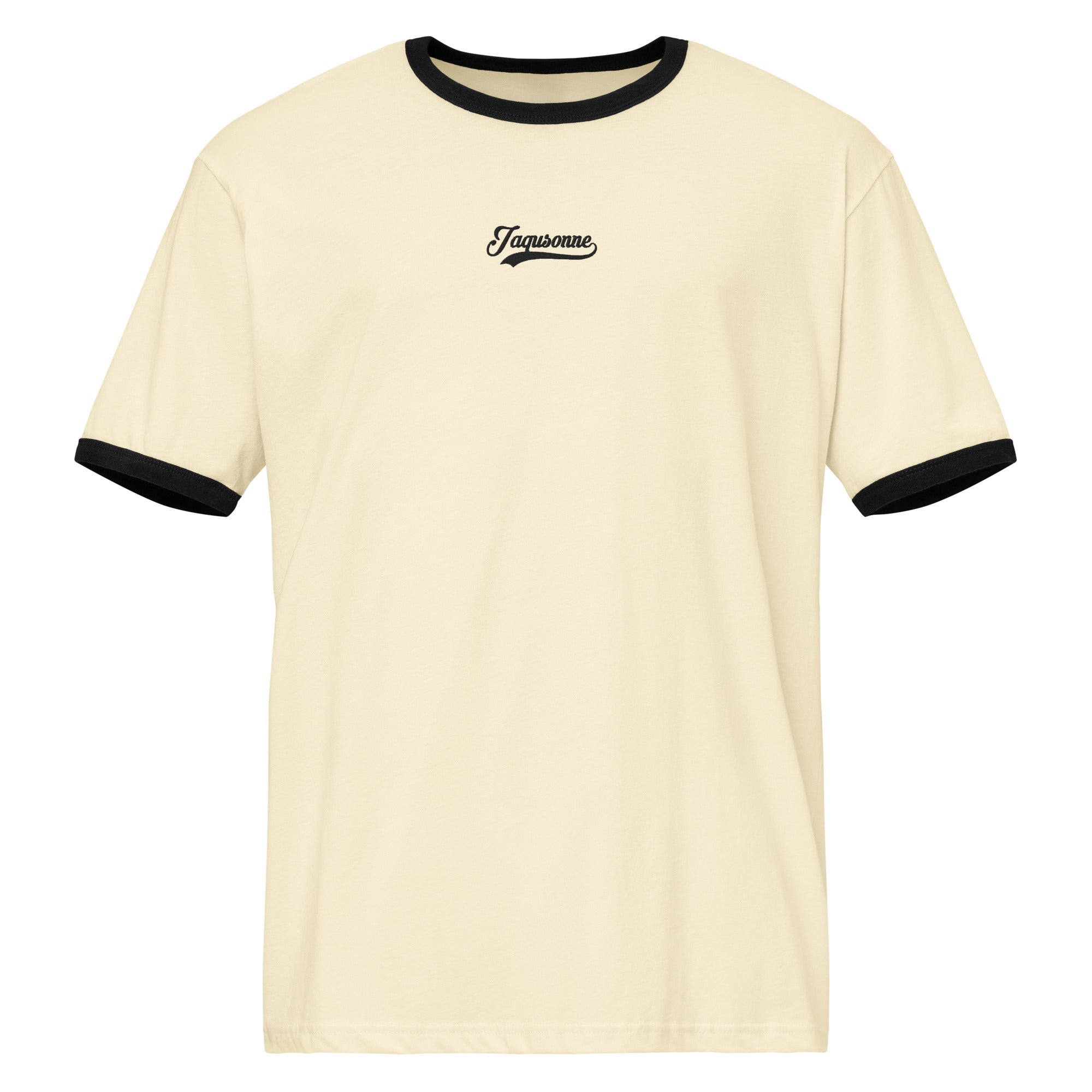 JAQUSONNE VARSITY LOGO RINGER T-SHIRT