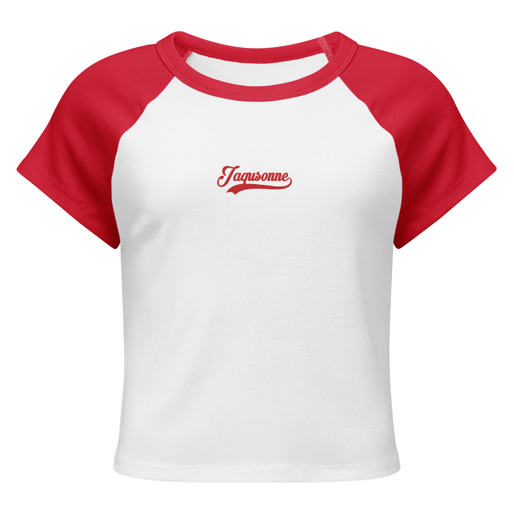 JAQUSONNE VARSITY RED LOGO MICRO BABY TEE