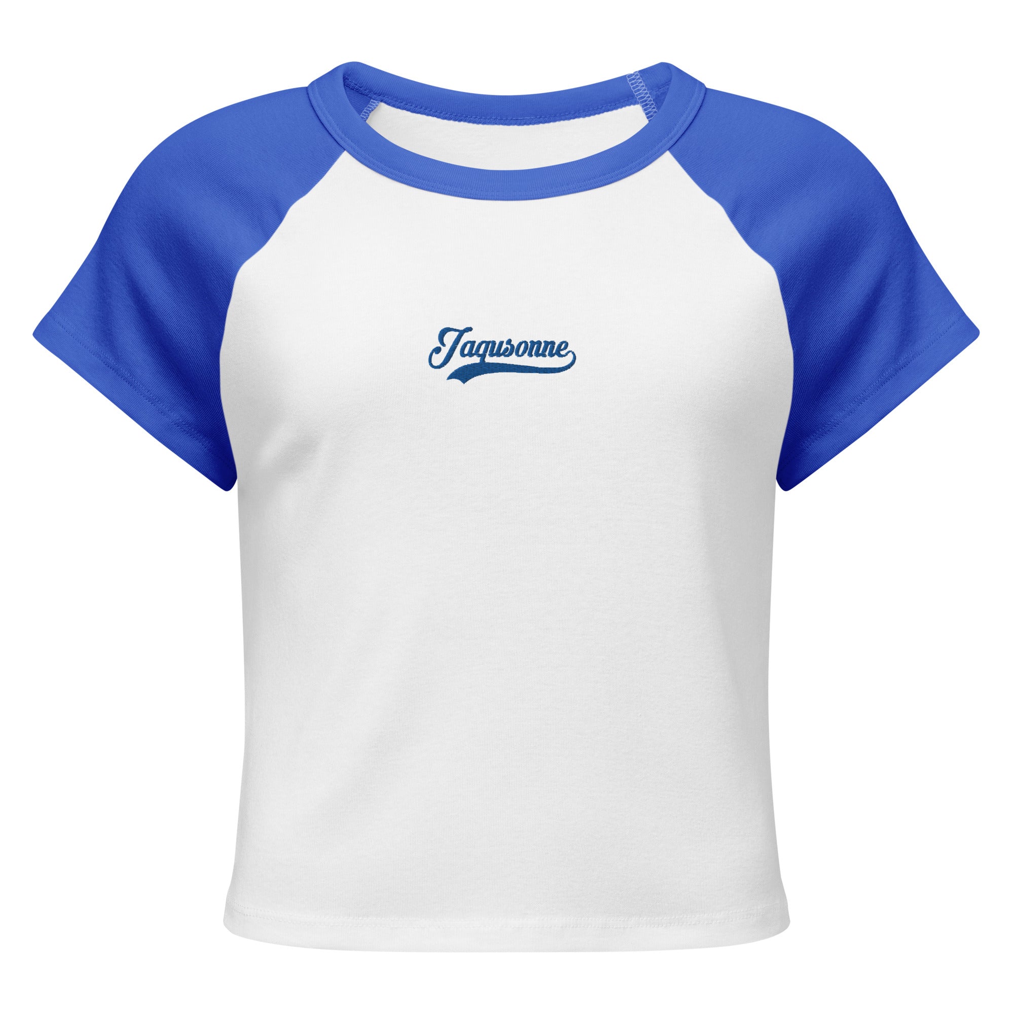 JAQUSONNE VARSITY BLUE LOGO MICRO BABY TEE